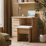 Bramwell 3 Drawer Dressing Table Oak from Roseland Furniture