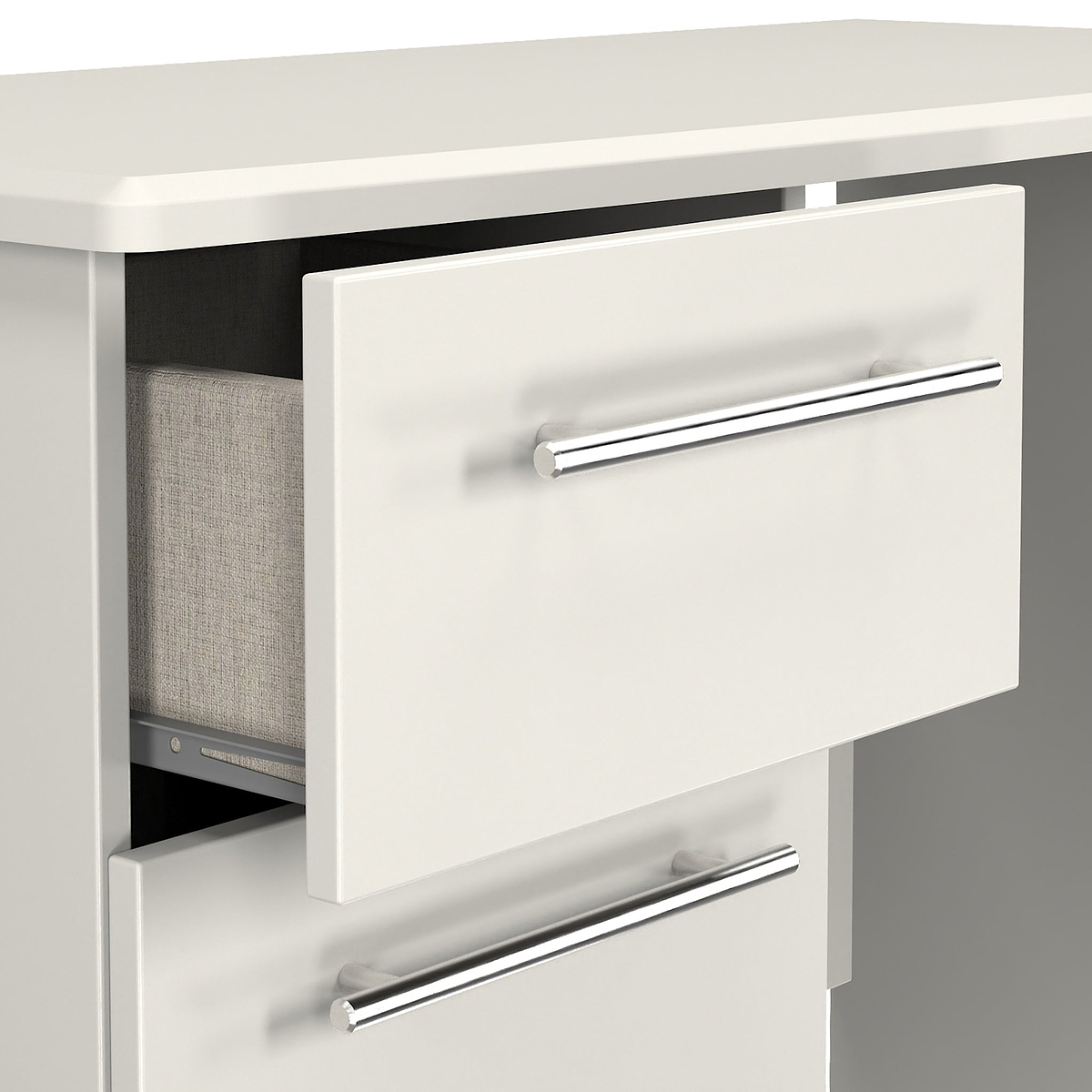Bramwell 3 Drawer Dressing Table Grey from Roseland Furniture