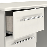 Bramwell 3 Drawer Dressing Table Grey from Roseland Furniture