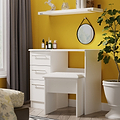 Bramwell 3 Drawer Dressing Table White from Roseland Furniture