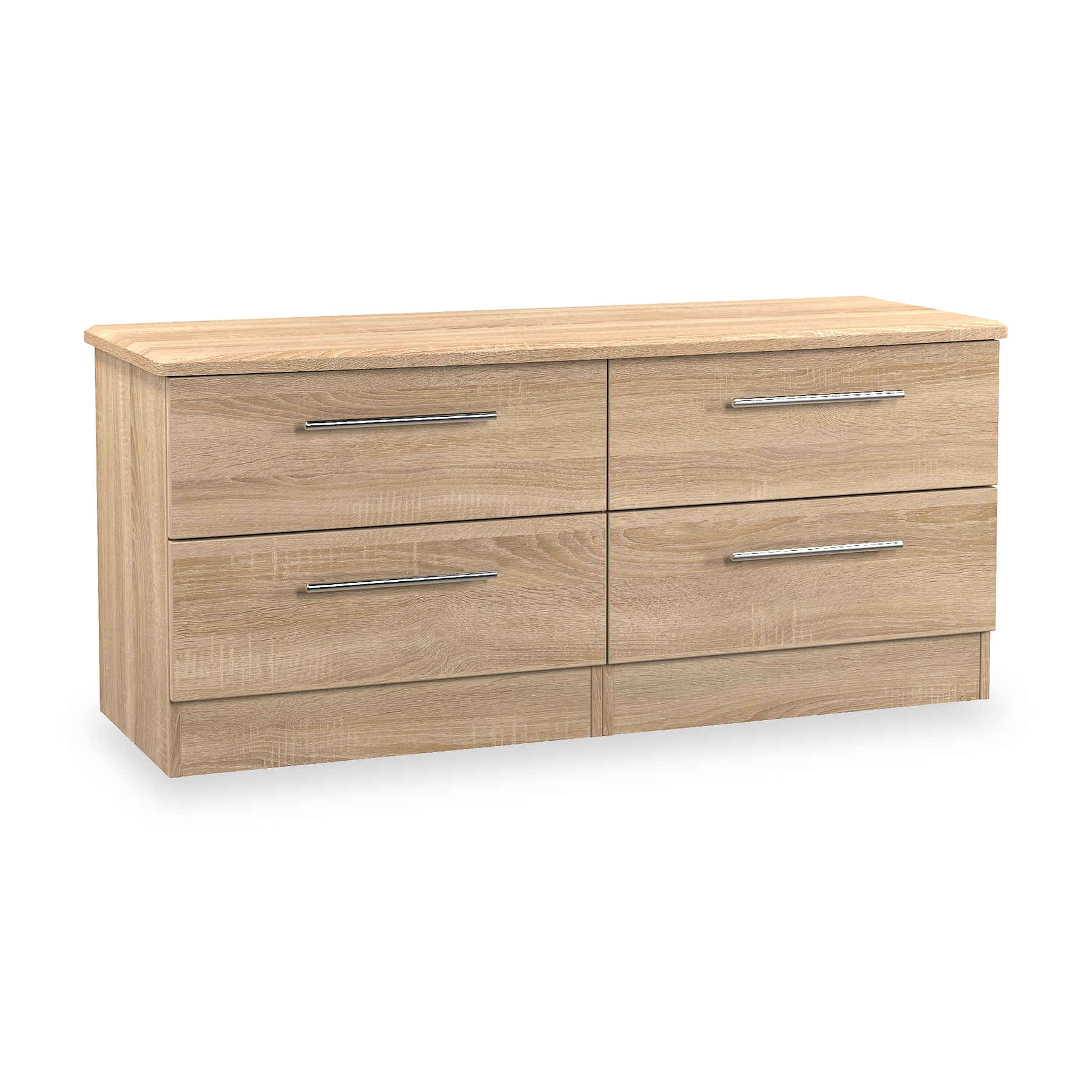 Bramwell 4 Drawer Low Storage Oak from Roseland Furniture