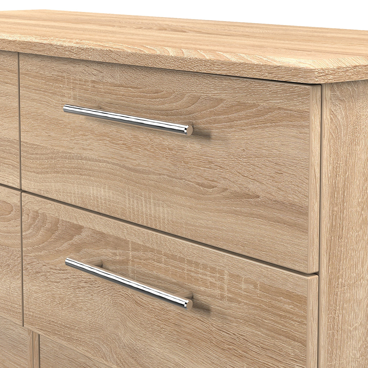 Bramwell 4 Drawer Low Storage Oak from Roseland Furniture
