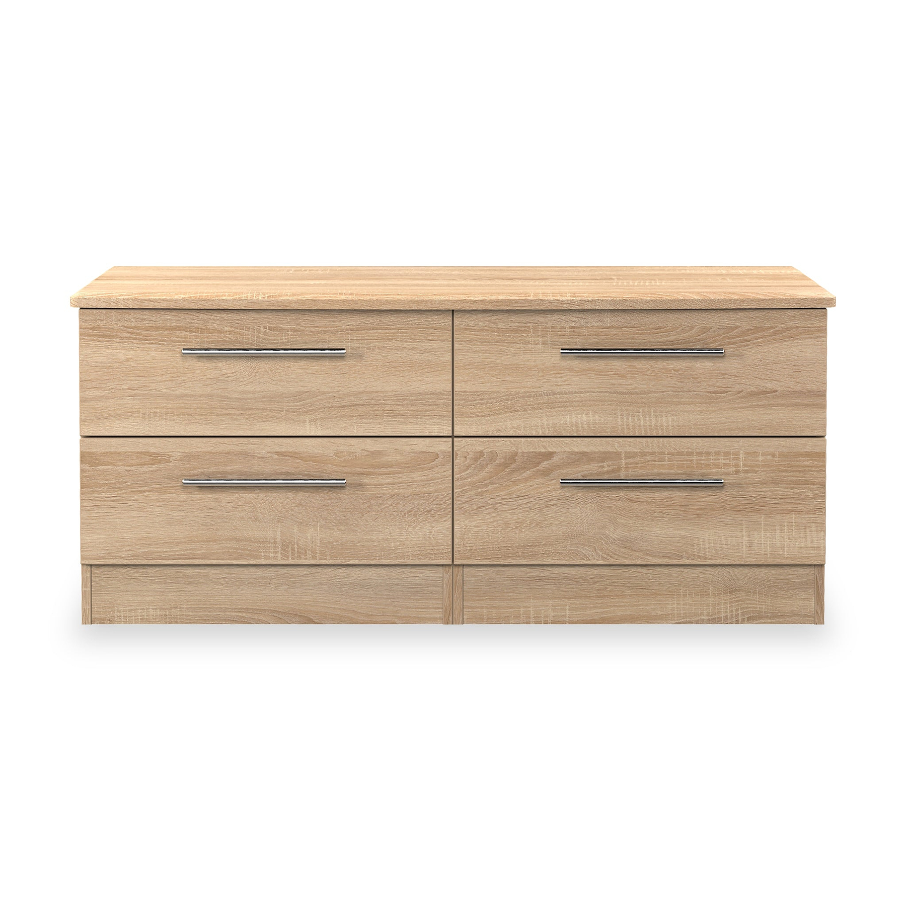 Bramwell 4 Drawer Low Storage Oak from Roseland Furniture