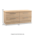 Bramwell 4 Drawer Low Storage Oak from Roseland Furniture