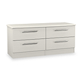Bramwell 4 Drawer Low Storage Grey from Roseland Furniture