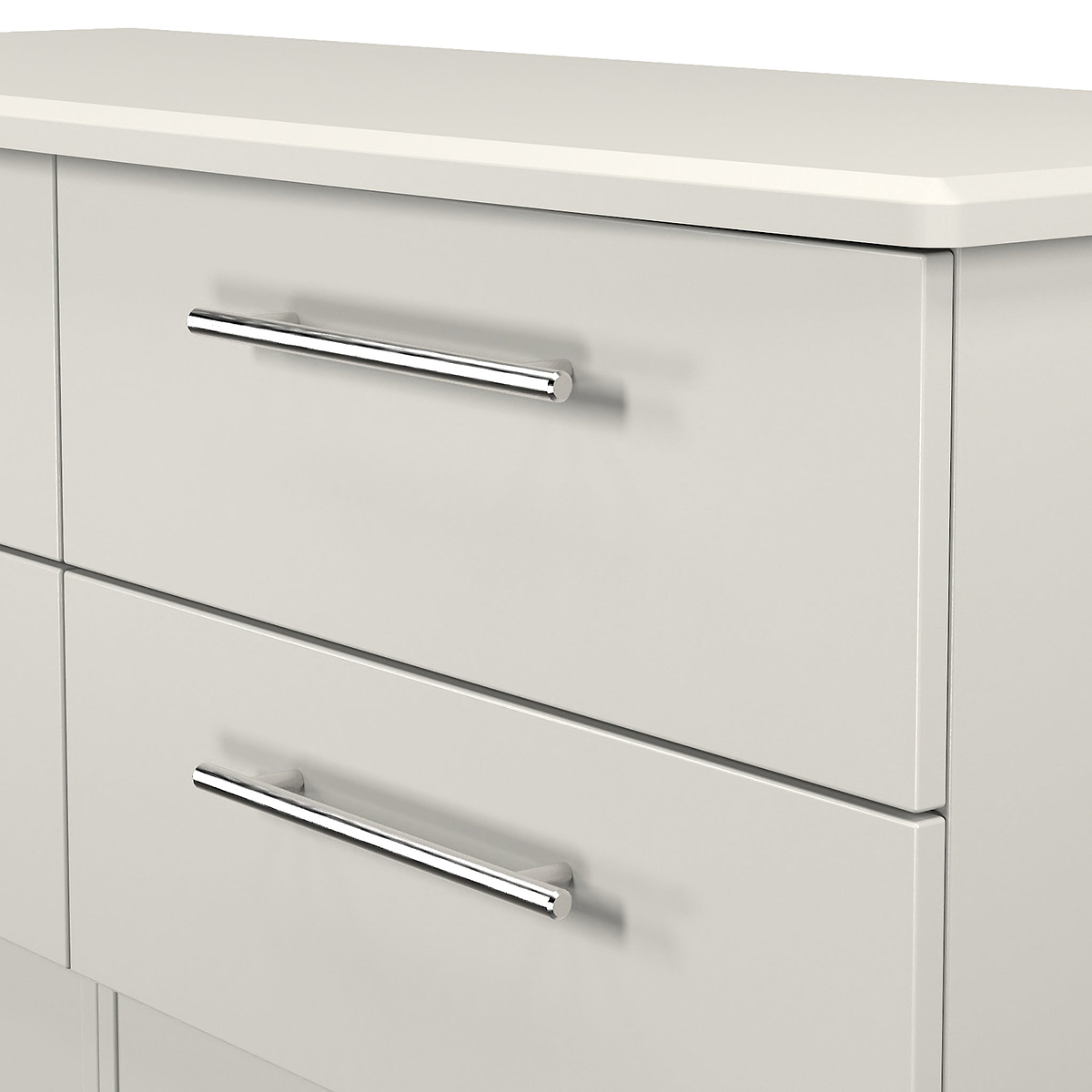 Bramwell 4 Drawer Low Storage Grey from Roseland Furniture