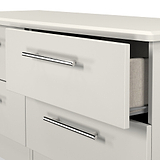 Bramwell 4 Drawer Low Storage Grey from Roseland Furniture