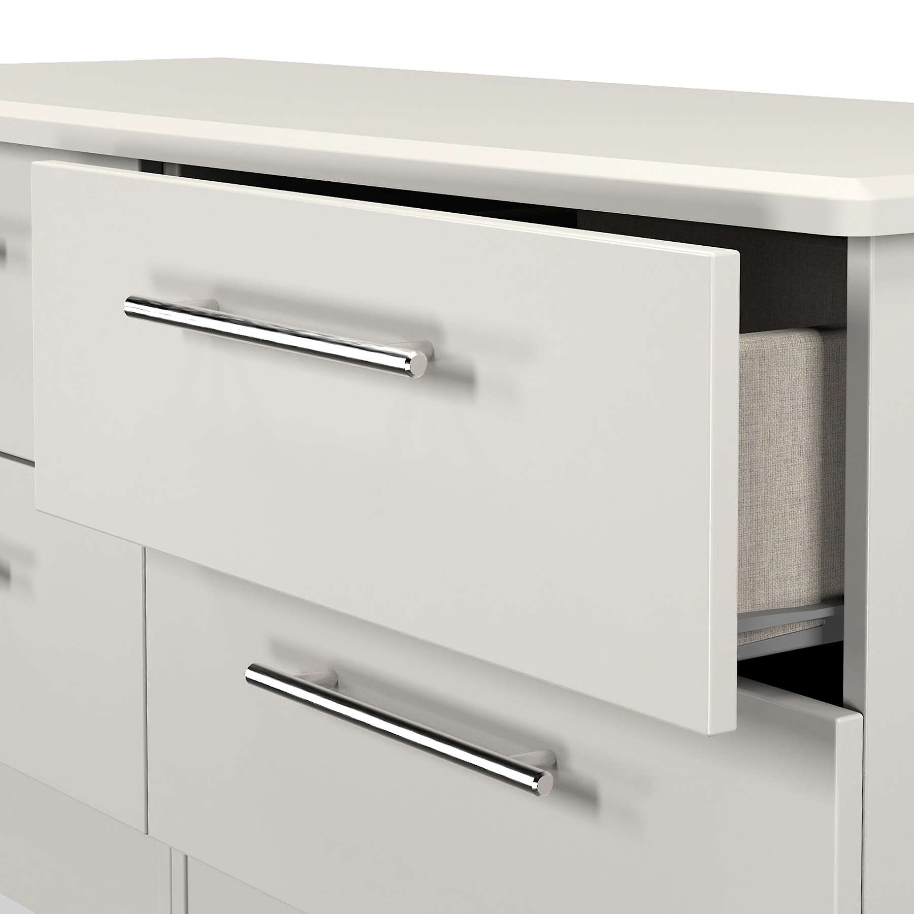 Bramwell 4 Drawer Low Storage Grey from Roseland Furniture