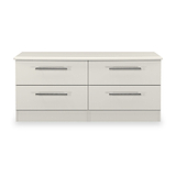Bramwell 4 Drawer Low Storage Grey from Roseland Furniture