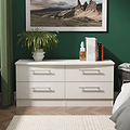Bramwell 4 Drawer Low Storage Grey from Roseland Furniture