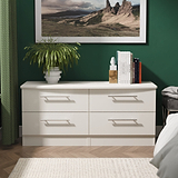 Bramwell 4 Drawer Low Storage Grey from Roseland Furniture