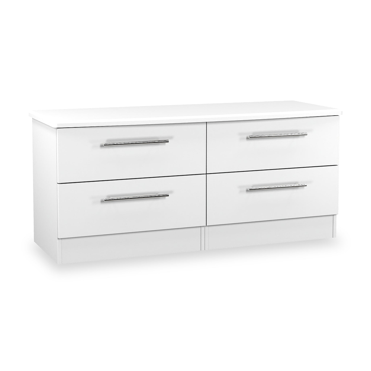 Bramwell 4 Drawer Low Storage White from Roseland Furniture