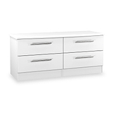 Bramwell 4 Drawer Low Storage White from Roseland Furniture