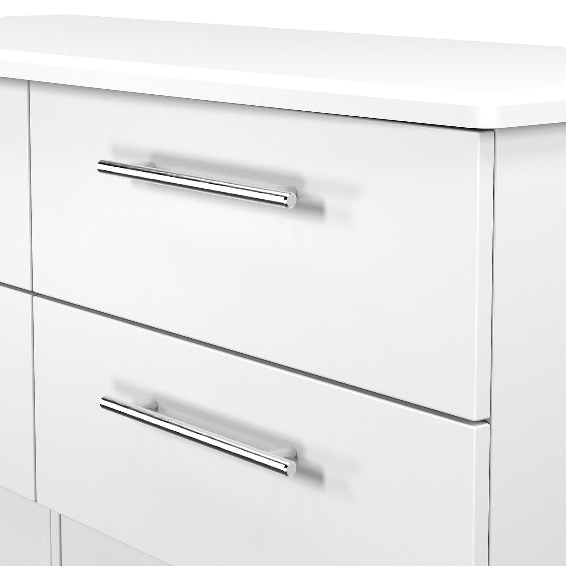 Bramwell 4 Drawer Low Storage White from Roseland Furniture