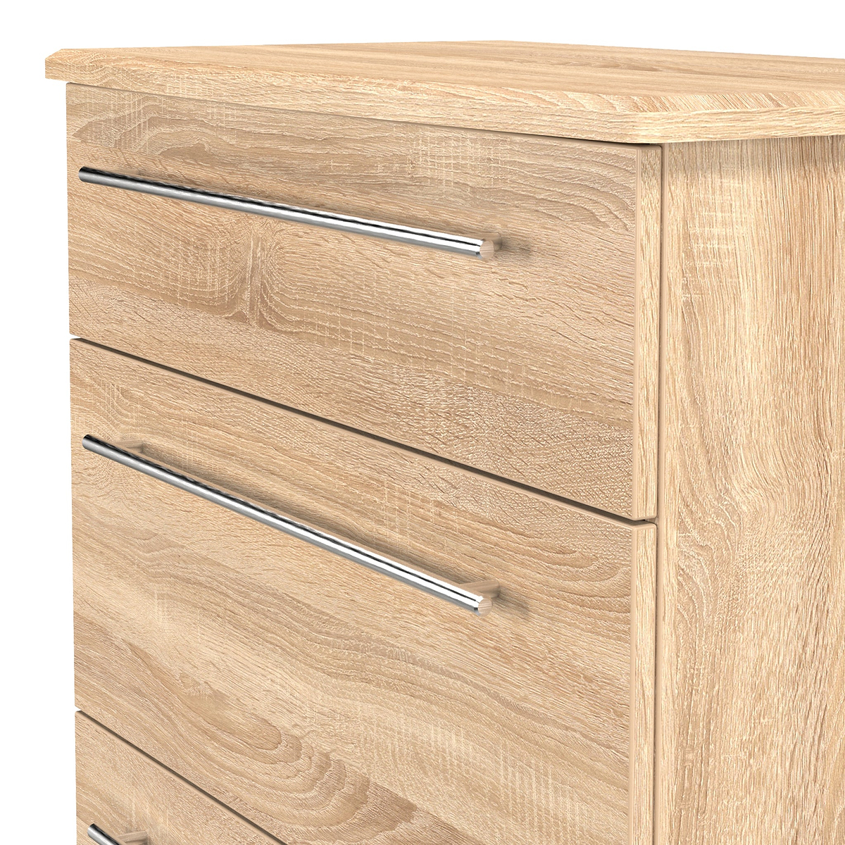 Bramwell 3 Drawer Deep Chest Oak from Roseland Furniture