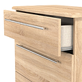 Bramwell 3 Drawer Deep Chest Oak from Roseland Furniture