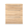 Bramwell 3 Drawer Deep Chest Oak from Roseland Furniture