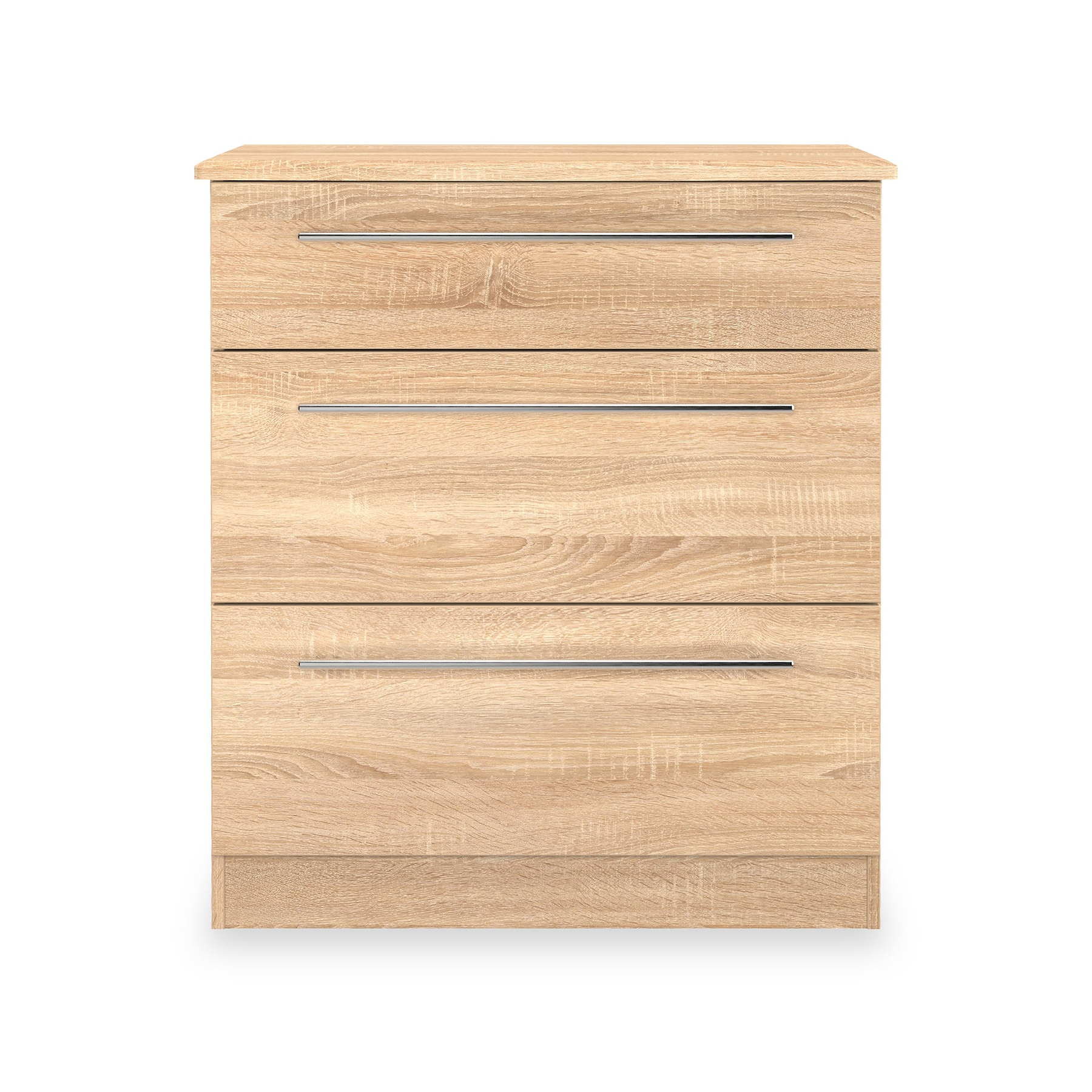 Bramwell 3 Drawer Deep Chest Oak from Roseland Furniture