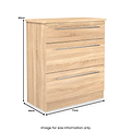 Bramwell 3 Drawer Deep Chest Oak from Roseland Furniture