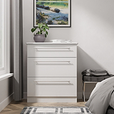 Bramwell 3 Drawer Deep Chest Grey from Roseland Furniture