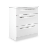 Bramwell 3 Drawer Deep Chest White from Roseland Furniture