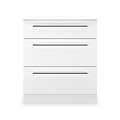 Bramwell 3 Drawer Deep Chest White from Roseland Furniture
