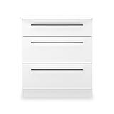 Bramwell 3 Drawer Deep Chest White from Roseland Furniture