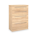 Bramwell 4 Drawer Deep Chest Oak from Roseland Furniture
