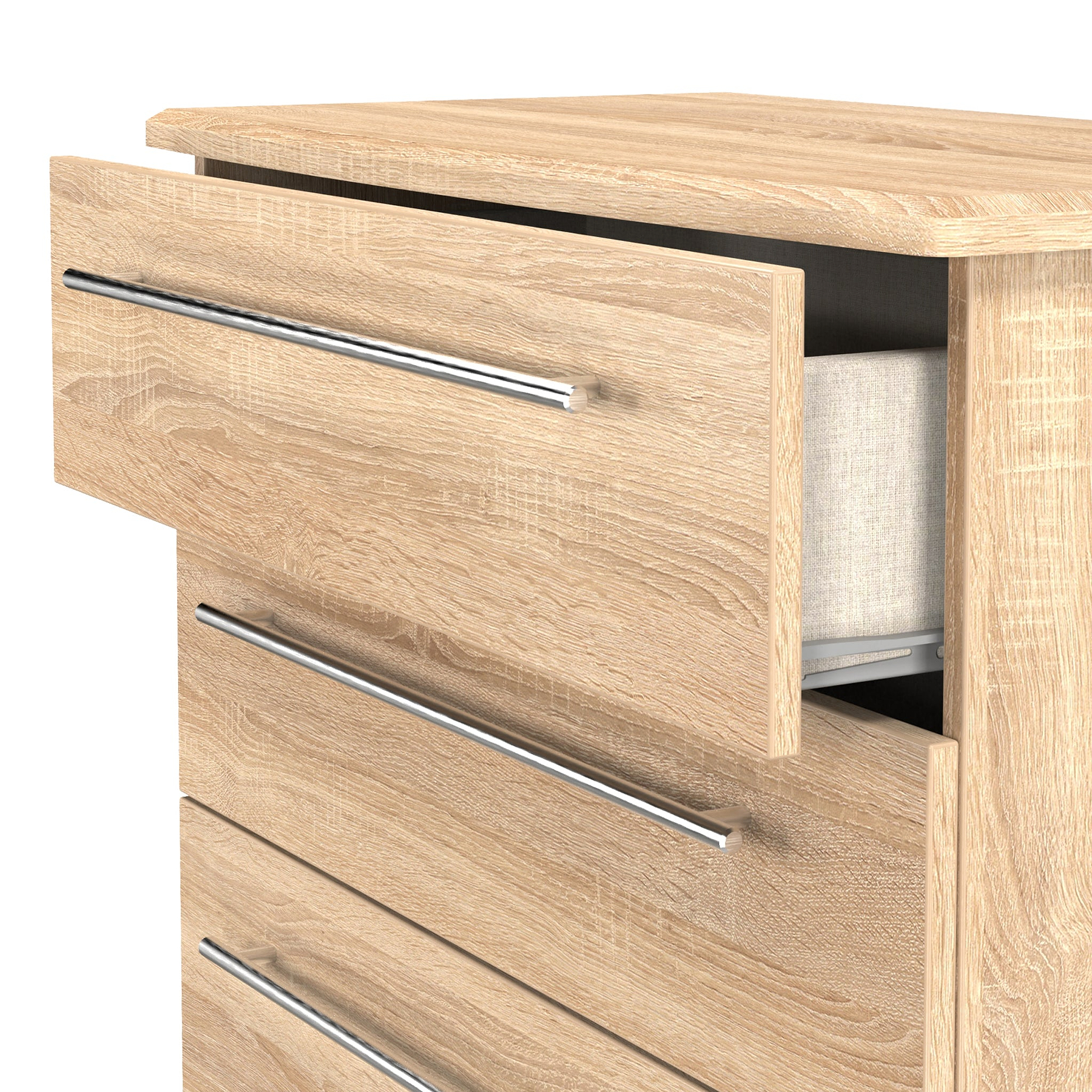 Bramwell 4 Drawer Deep Chest Oak from Roseland Furniture