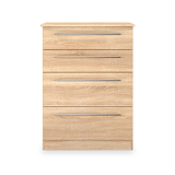 Bramwell 4 Drawer Deep Chest Oak from Roseland Furniture