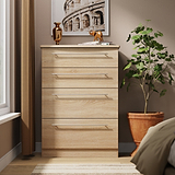 Bramwell 4 Drawer Deep Chest Oak from Roseland Furniture