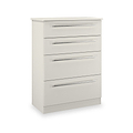 Bramwell 4 Drawer Deep Chest Grey from Roseland Furniture