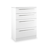Bramwell 4 Drawer Deep Chest White from Roseland Furniture