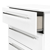 Bramwell 4 Drawer Deep Chest White from Roseland Furniture