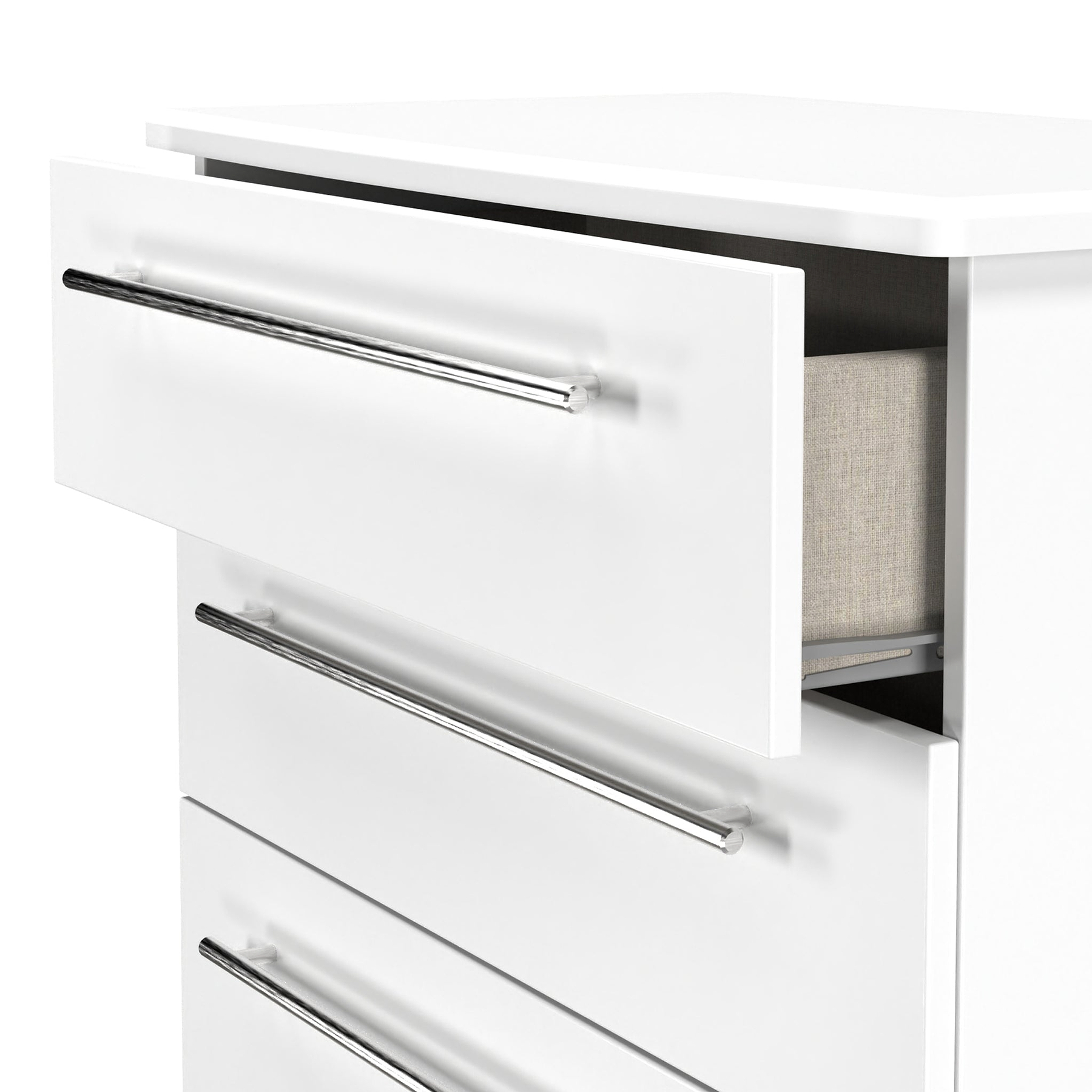 Bramwell 4 Drawer Deep Chest White from Roseland Furniture