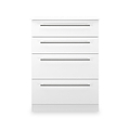 Bramwell 4 Drawer Deep Chest White from Roseland Furniture