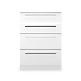 Bramwell 4 Drawer Deep Chest White from Roseland Furniture