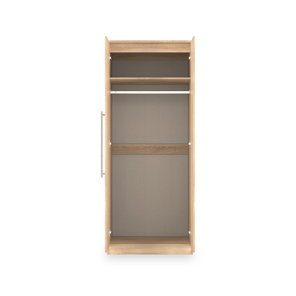 Bramwell Double Mirrored Wardrobe Oak from Roseland Furniture