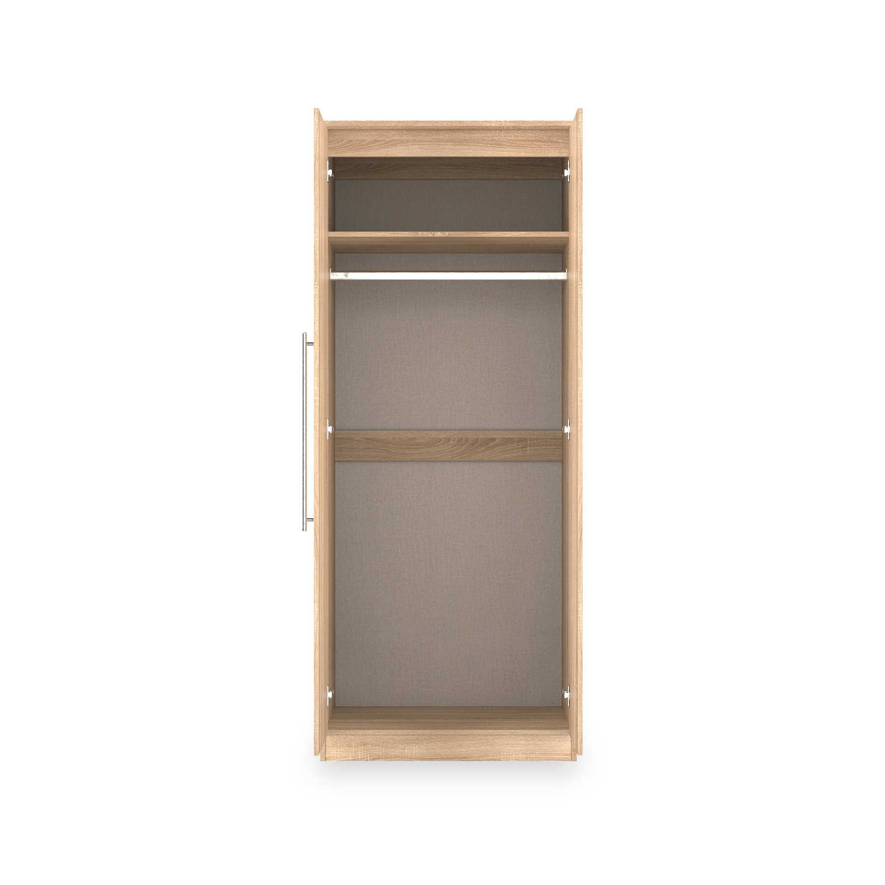 Bramwell Double Mirrored Wardrobe Oak from Roseland Furniture