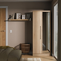 Bramwell Double Mirrored Wardrobe Oak from Roseland Furniture