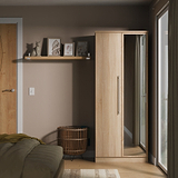 Bramwell Double Mirrored Wardrobe Oak from Roseland Furniture