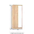 Bramwell Double Mirrored Wardrobe Oak from Roseland Furniture
