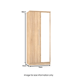 Bramwell Double Mirrored Wardrobe Oak from Roseland Furniture
