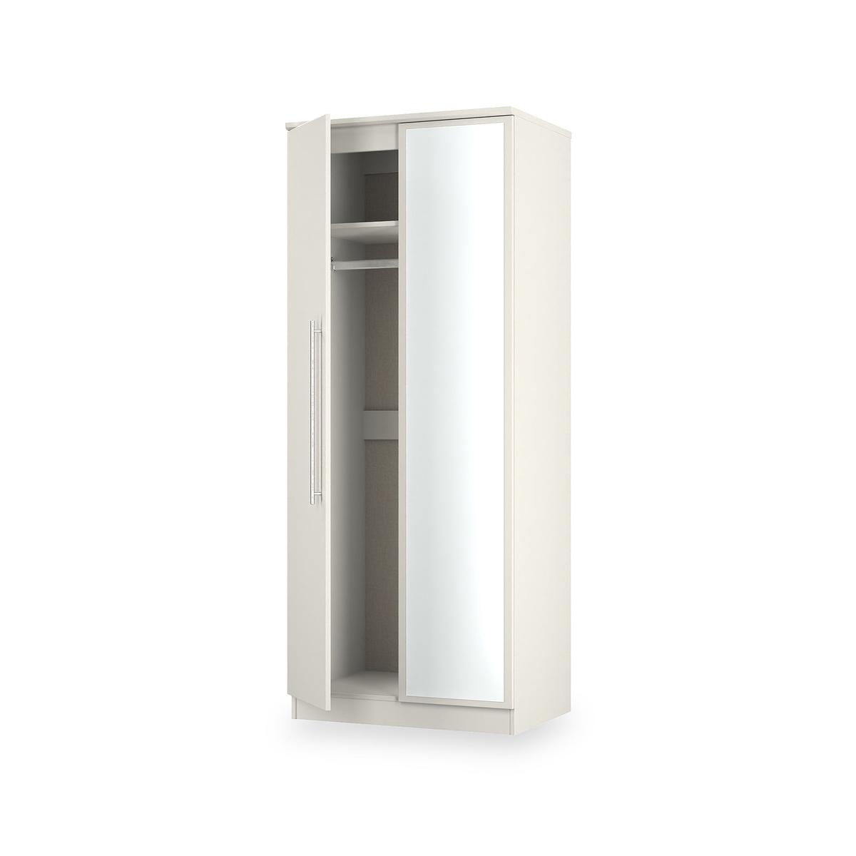 Bramwell Double Mirrored Wardrobe Grey from Roseland Furniture