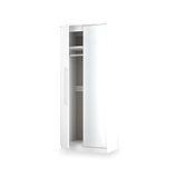 Bramwell Double Mirrored Wardrobe White from Roseland Furniture