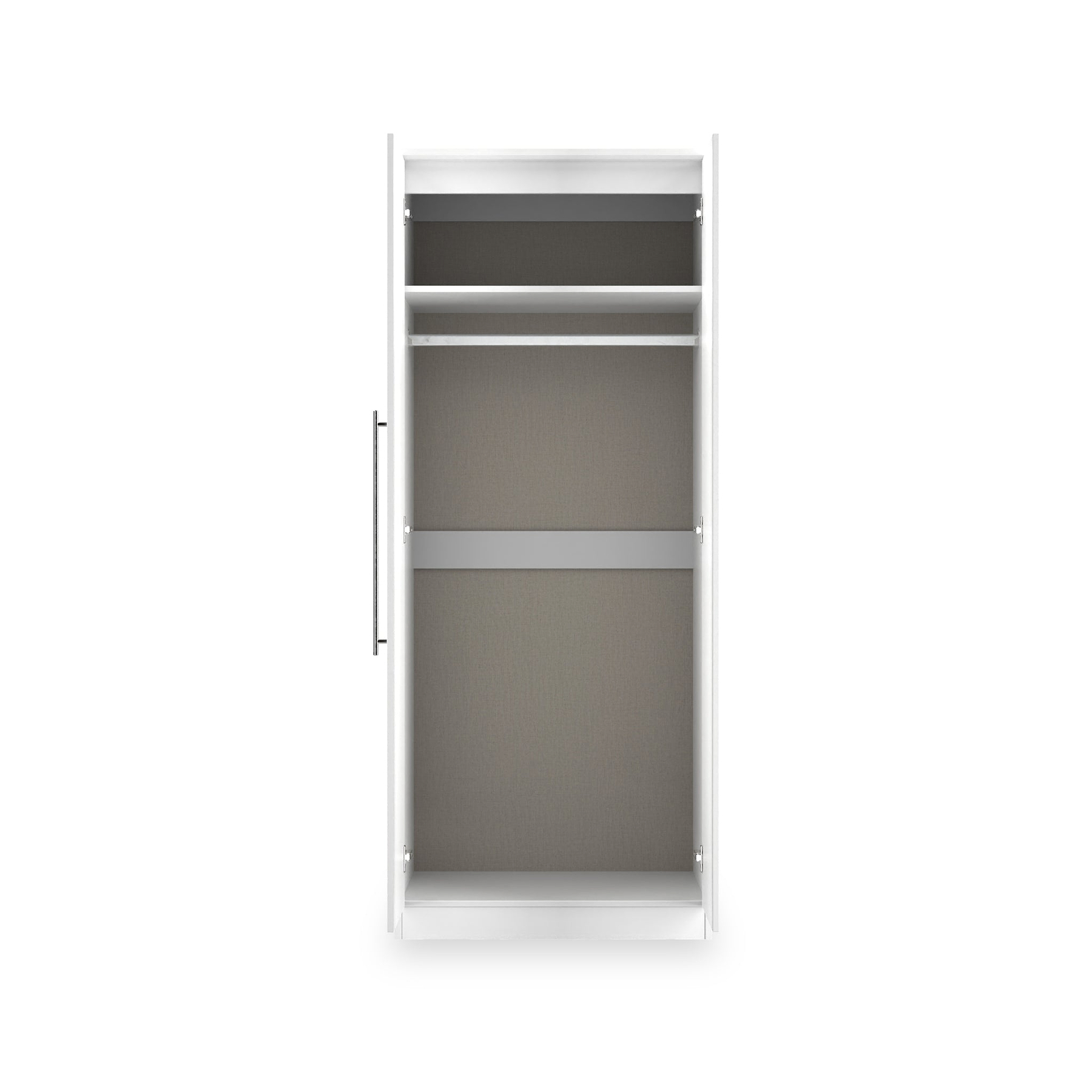 Bramwell Double Mirrored Wardrobe White from Roseland Furniture