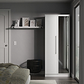 Bramwell Double Mirrored Wardrobe White from Roseland Furniture