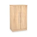 Bramwell 2 Door Small Wardrobe Oak from Roseland Furniture