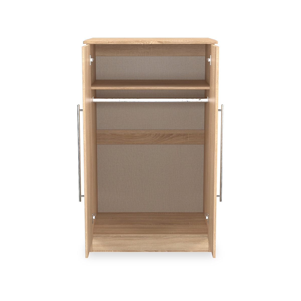 Bramwell 2 Door Small Wardrobe Oak from Roseland Furniture