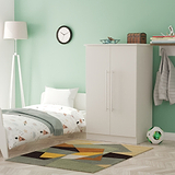 Bramwell 2 Door Small Wardrobe Grey from Roseland Furniture